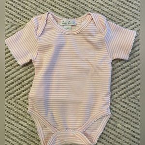 NEVER WORN!  Kissy Kissy onesie in pink & white stripe